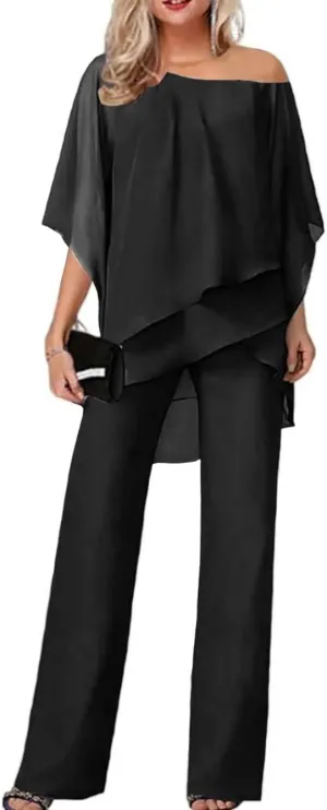 2 Pieces Mother of The Bride Pant Suits 2 Pcs Grandmother of The Bride Pants Suits for Wedding
