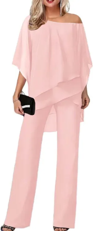 2 Pieces Mother of The Bride Pant Suits 2 Pcs Grandmother of The Bride Pants Suits for Wedding