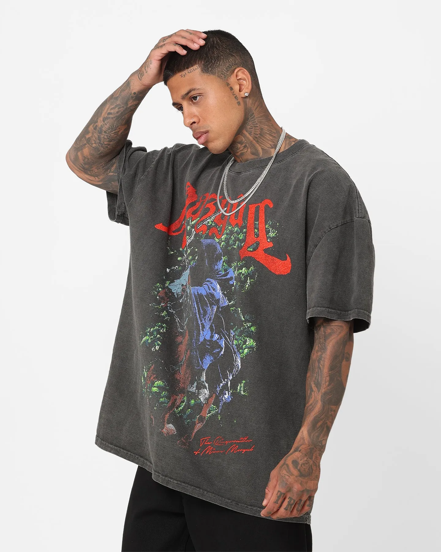 American Thrift X The Lord Of The Rings Nazgul Heavyweight Vintage T-Shirt Black Wash
