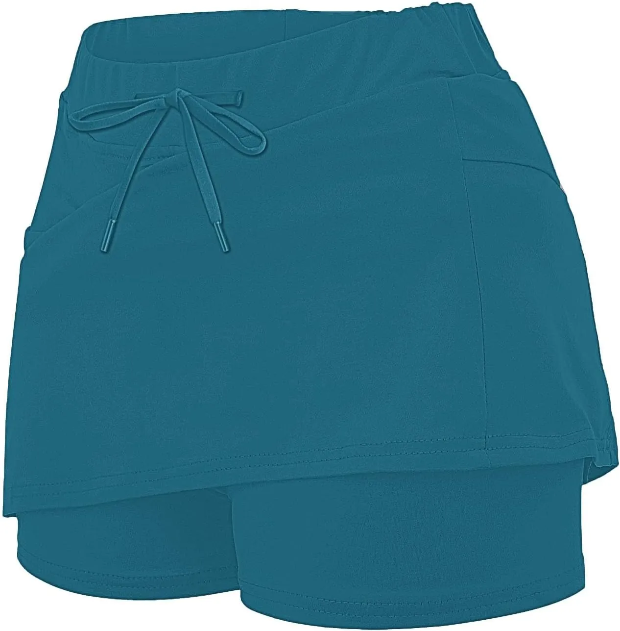 Athletic Skirts for Women Summer Loose Trendy Drawstring Solid Sports Tennis Skirts Built-in Shorts Plus Size, S-5XL