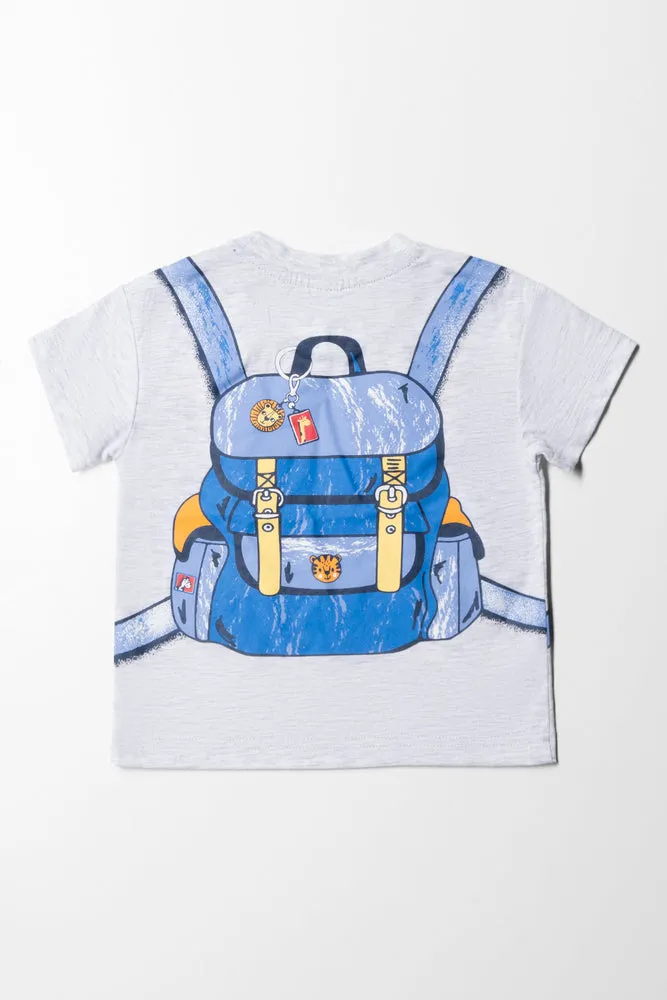 Backpack Novelty T-Shirt Grey Mel