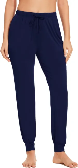 Bamboo Viscose Pajama Bottoms Women Drawstring Waist Pajama Pants with Pockets