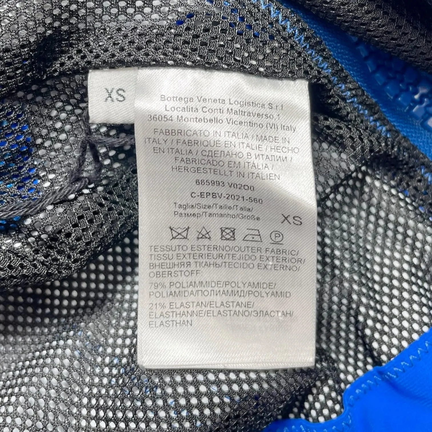 Bottega Veneta Nylon Jacket Electric Blue Pre-Owned