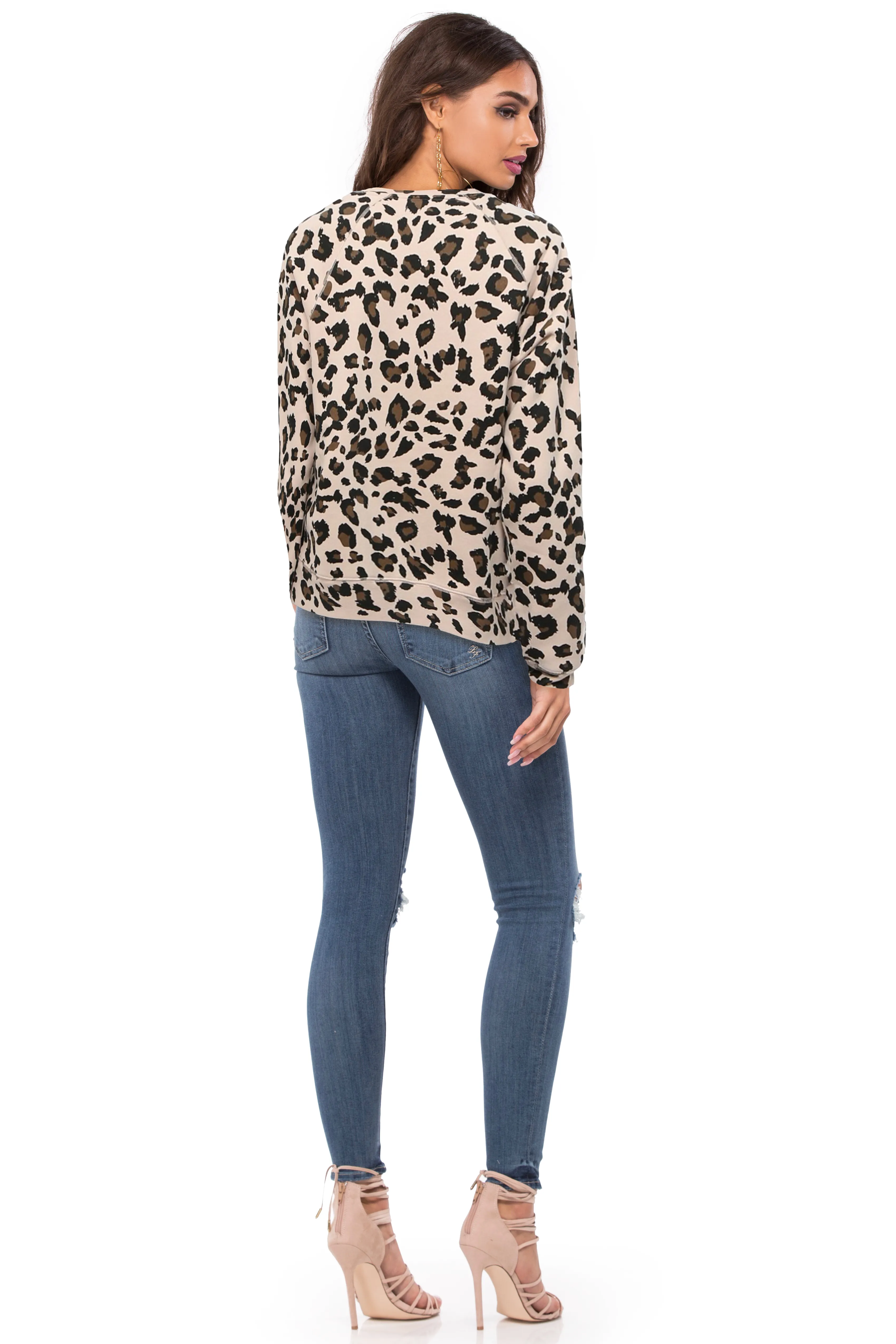Brunette Leopard Middle Sister Crew