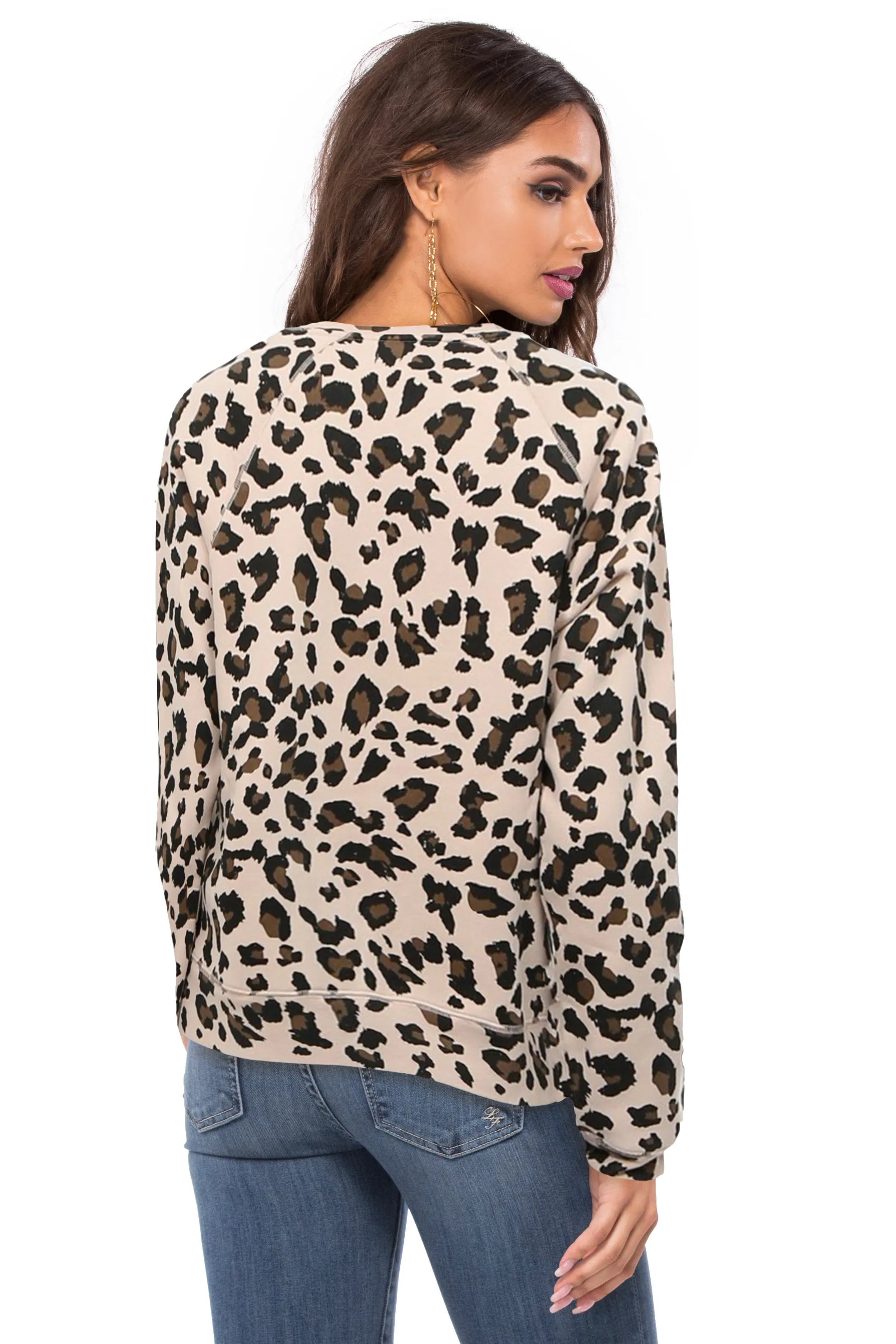 Brunette Leopard Middle Sister Crew