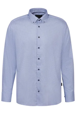 Bugatti Mens Shirt L/S 9350 310 Blue
