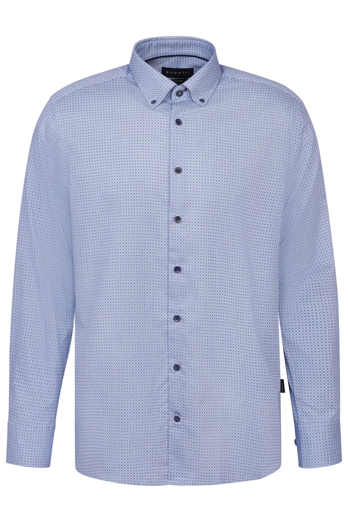 Bugatti Mens Shirt L/S 9350 310 Blue