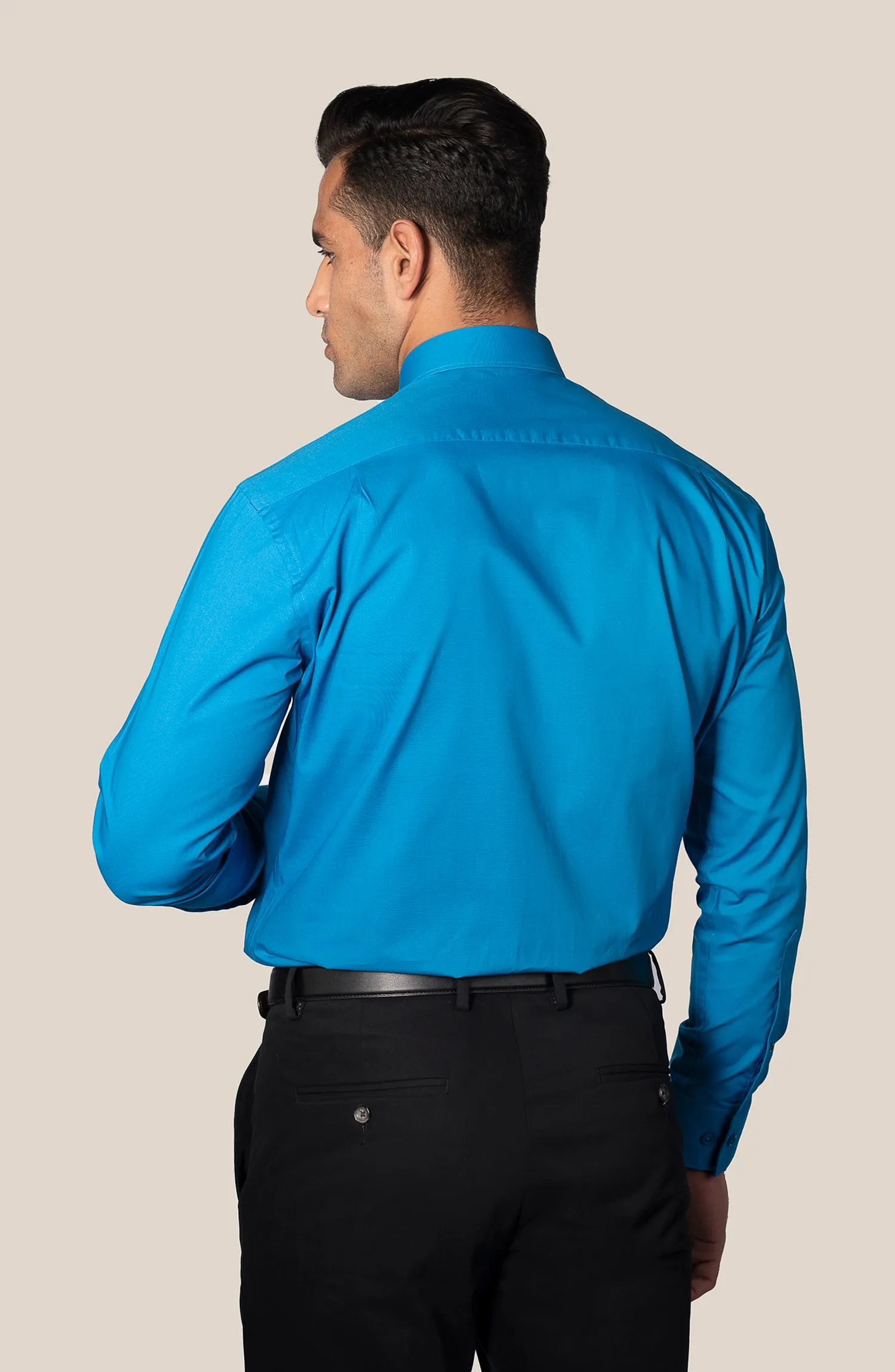 Classic Blue Plain Shirt