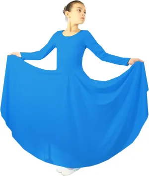 Danzcue Girls Praise Loose Fit Full Length Long Sleeve Dance Dress