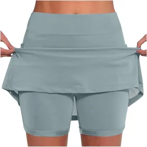 DDAPJ pyju Tennis Skirts for Women Golf Skorts Skirt with Shorts Underneath High Waisted Athletic Skirt Pickleball Skort