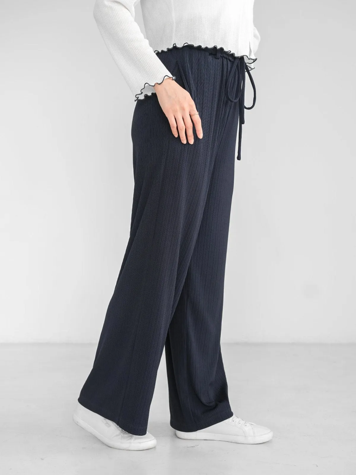 Diane Draped Wide Leg Pants (Long/ Short ver.)