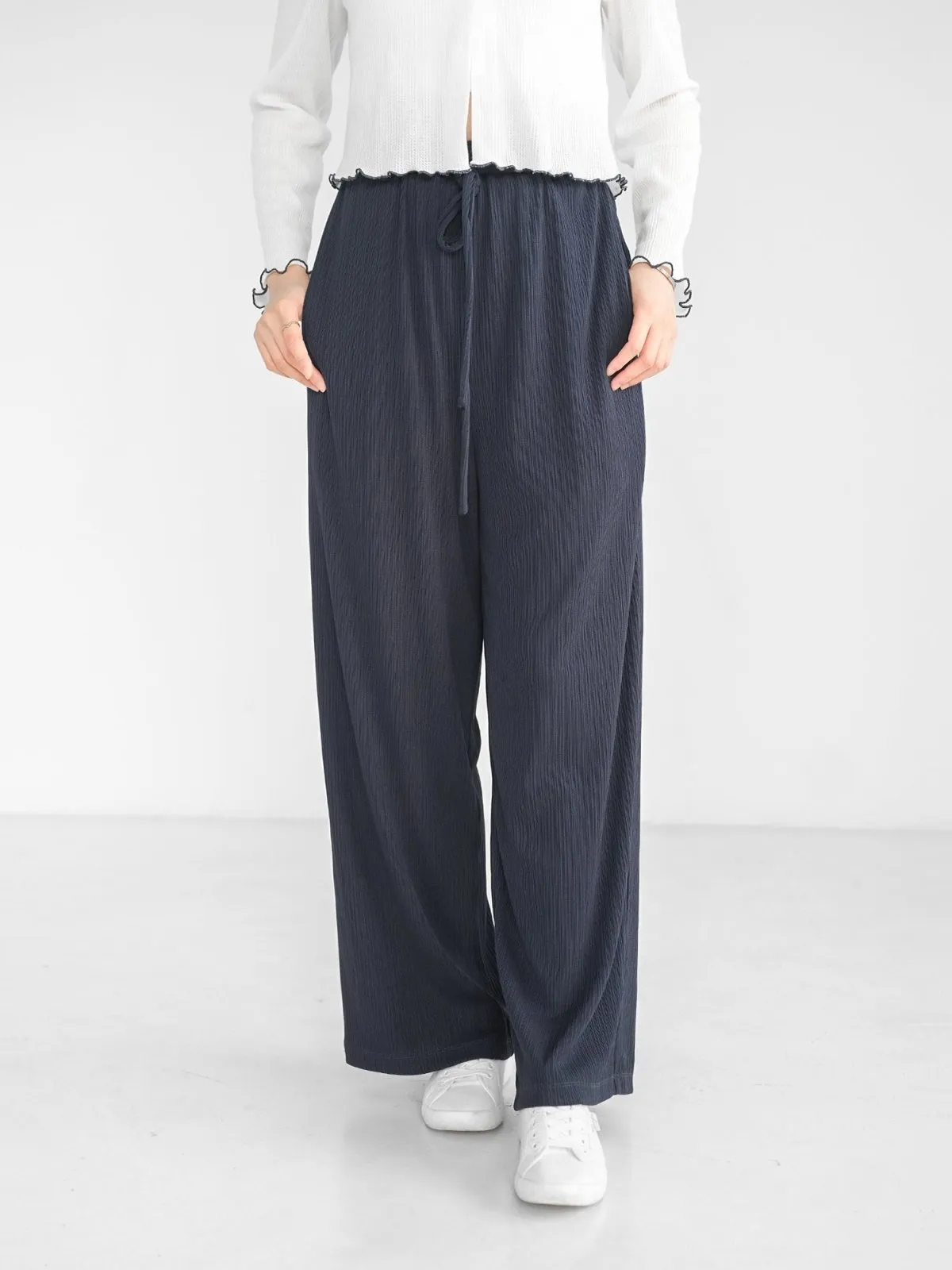 Diane Draped Wide Leg Pants (Long/ Short ver.)