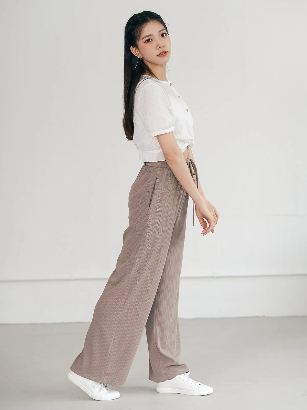 Diane Draped Wide Leg Pants (Long/ Short ver.)