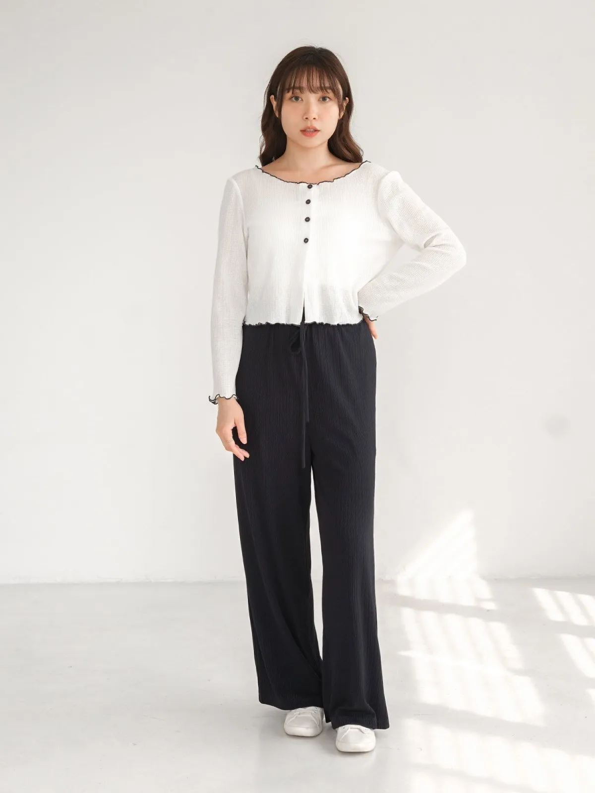 Diane Draped Wide Leg Pants (Long/ Short ver.)