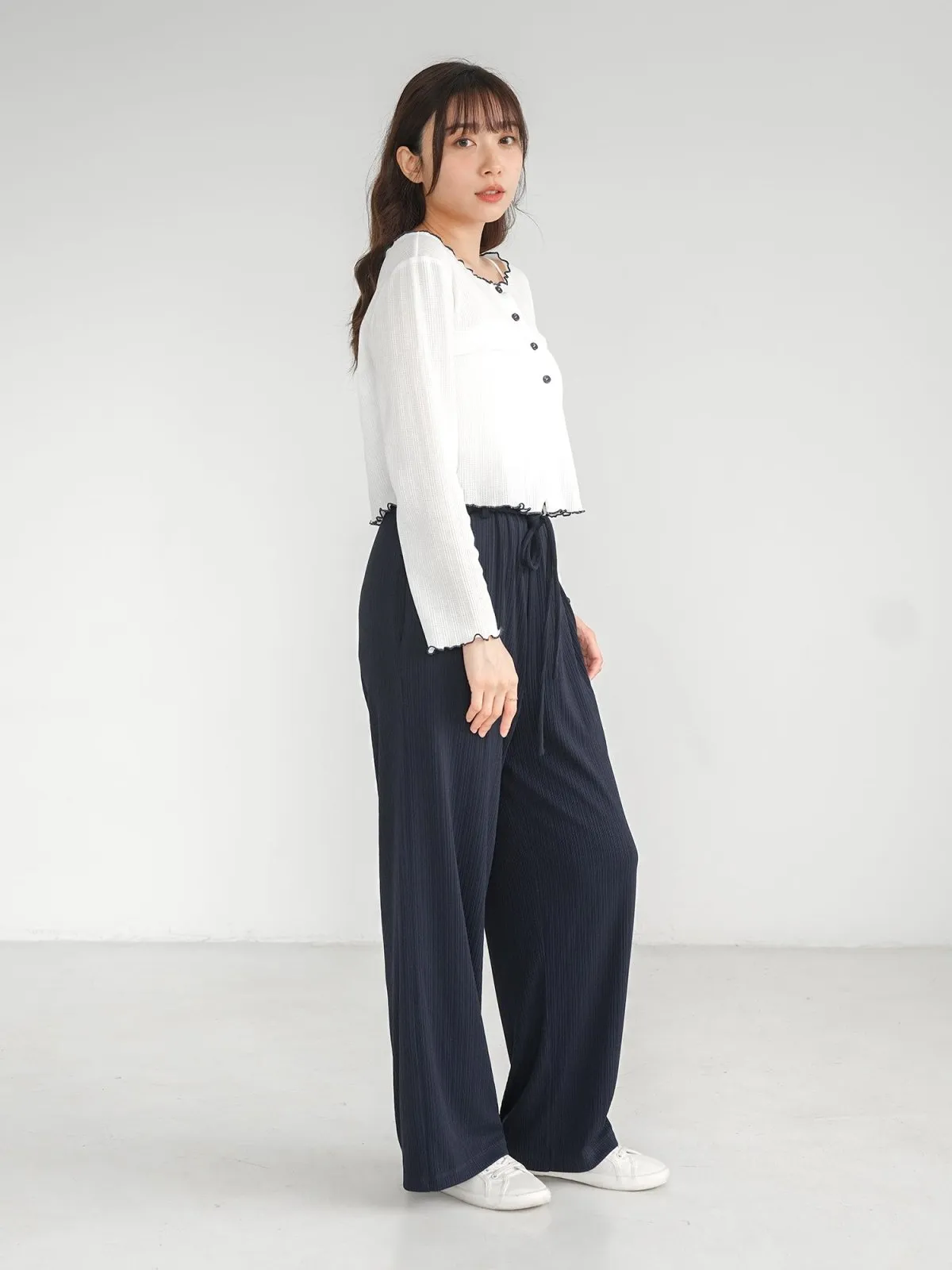 Diane Draped Wide Leg Pants (Long/ Short ver.)