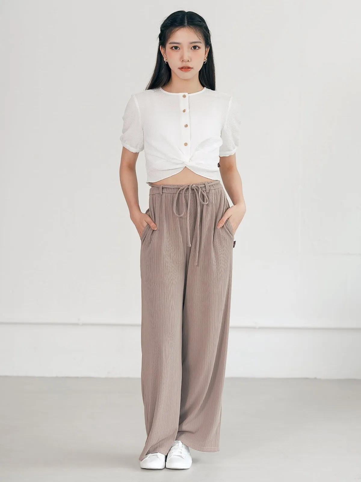Diane Draped Wide Leg Pants (Long/ Short ver.)