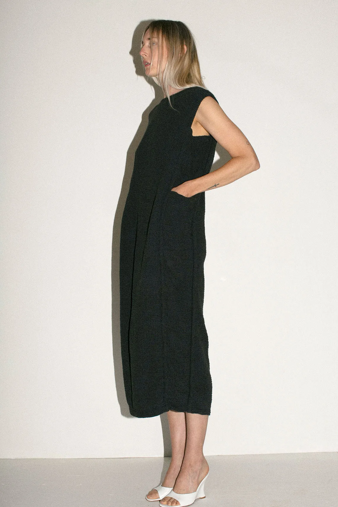 Graphite Side Corded Dress