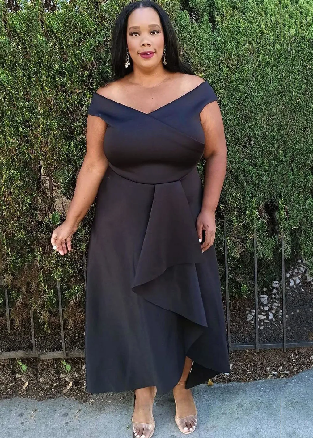 Hi Curvy  Plus Size Women Off Shoulder Flare Maxi Dresses