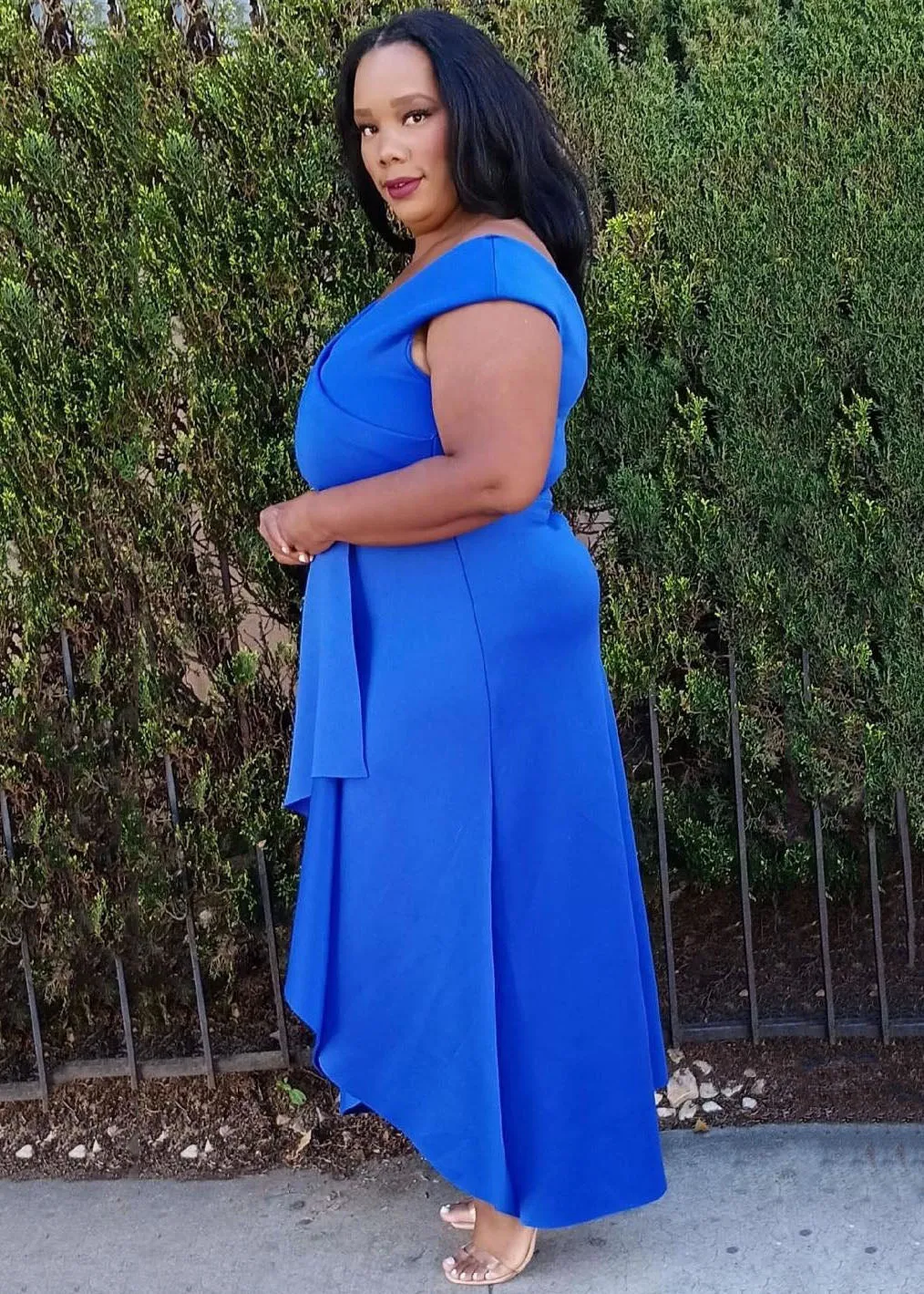 Hi Curvy  Plus Size Women Off Shoulder Flare Maxi Dresses