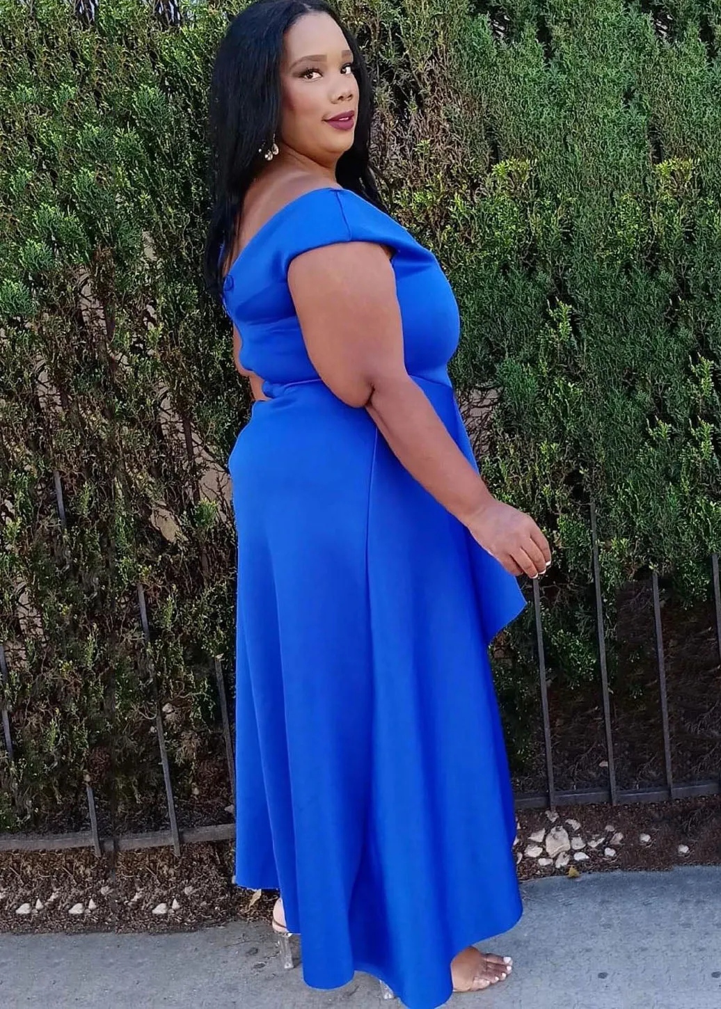 Hi Curvy  Plus Size Women Off Shoulder Flare Maxi Dresses