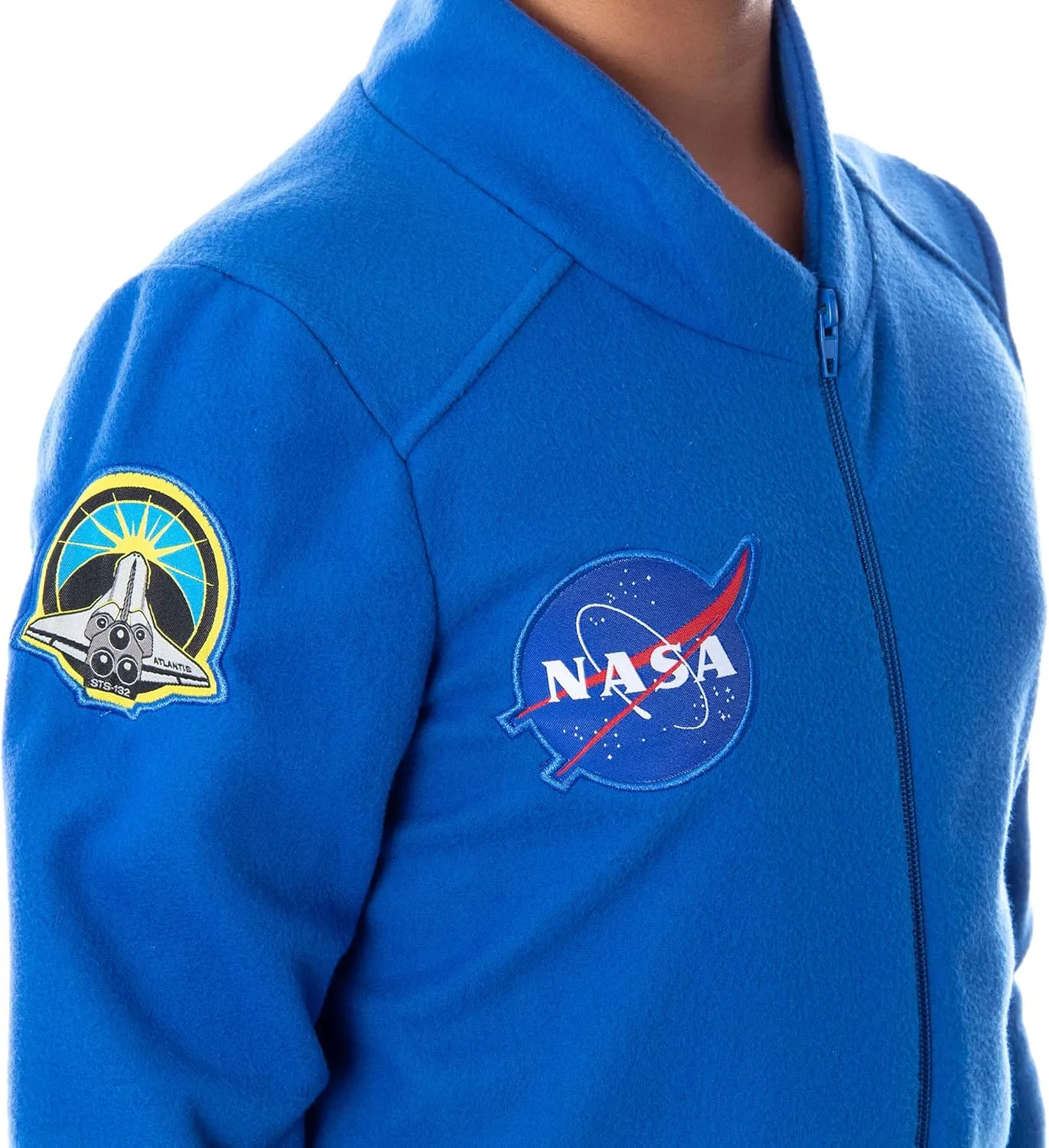 INTIMO NASA Boys' Meatball Space Shuttle Patch One Piece Astronaut Space Suit Pajama Union Suit