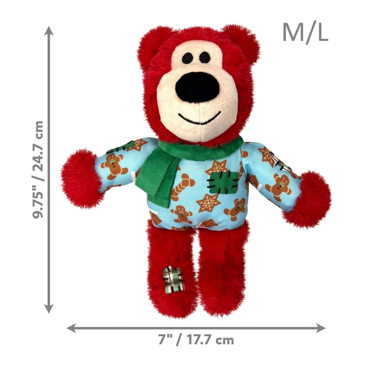 Kong Christmas Holiday Wild Knots Bear Dog Toy