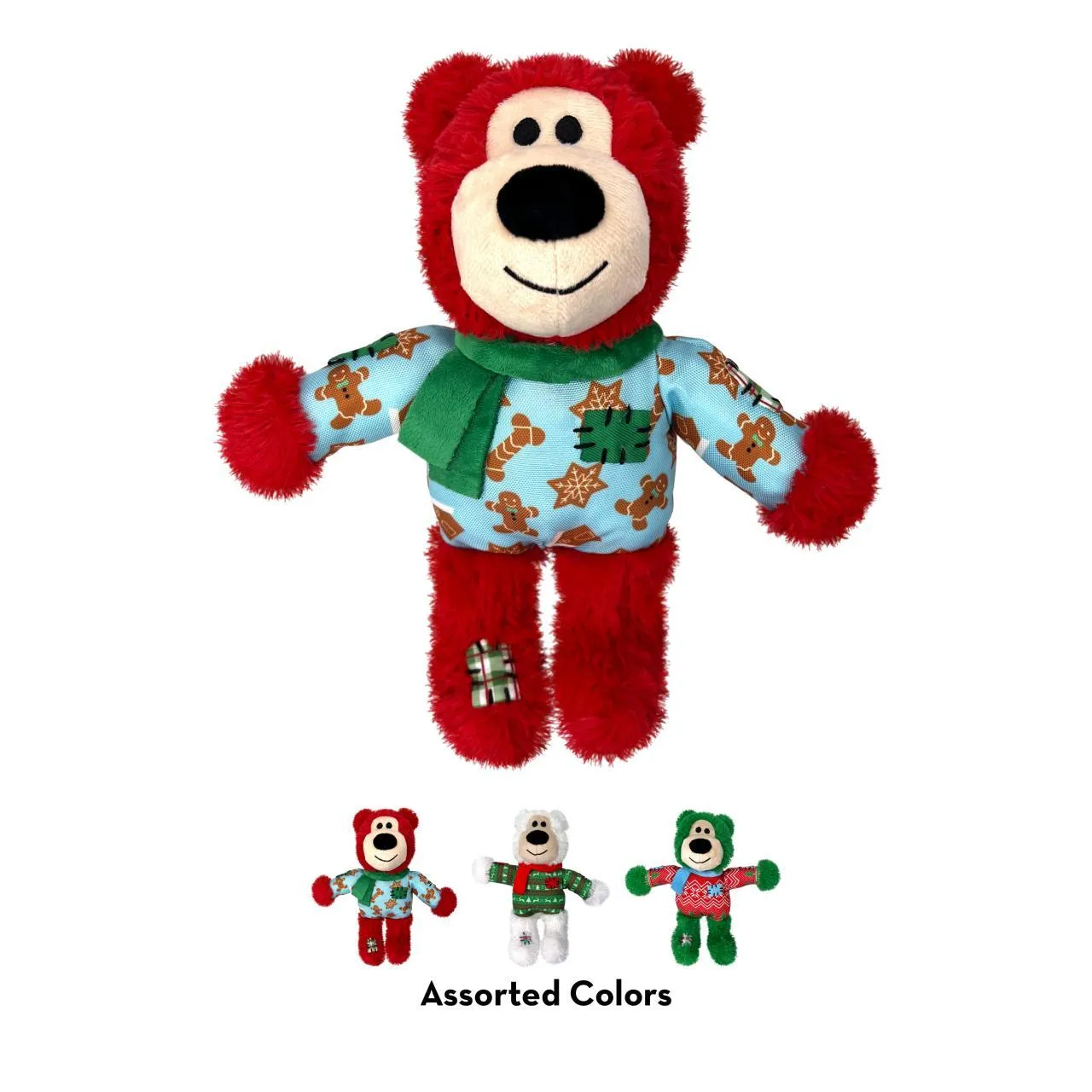 Kong Christmas Holiday Wild Knots Bear Dog Toy