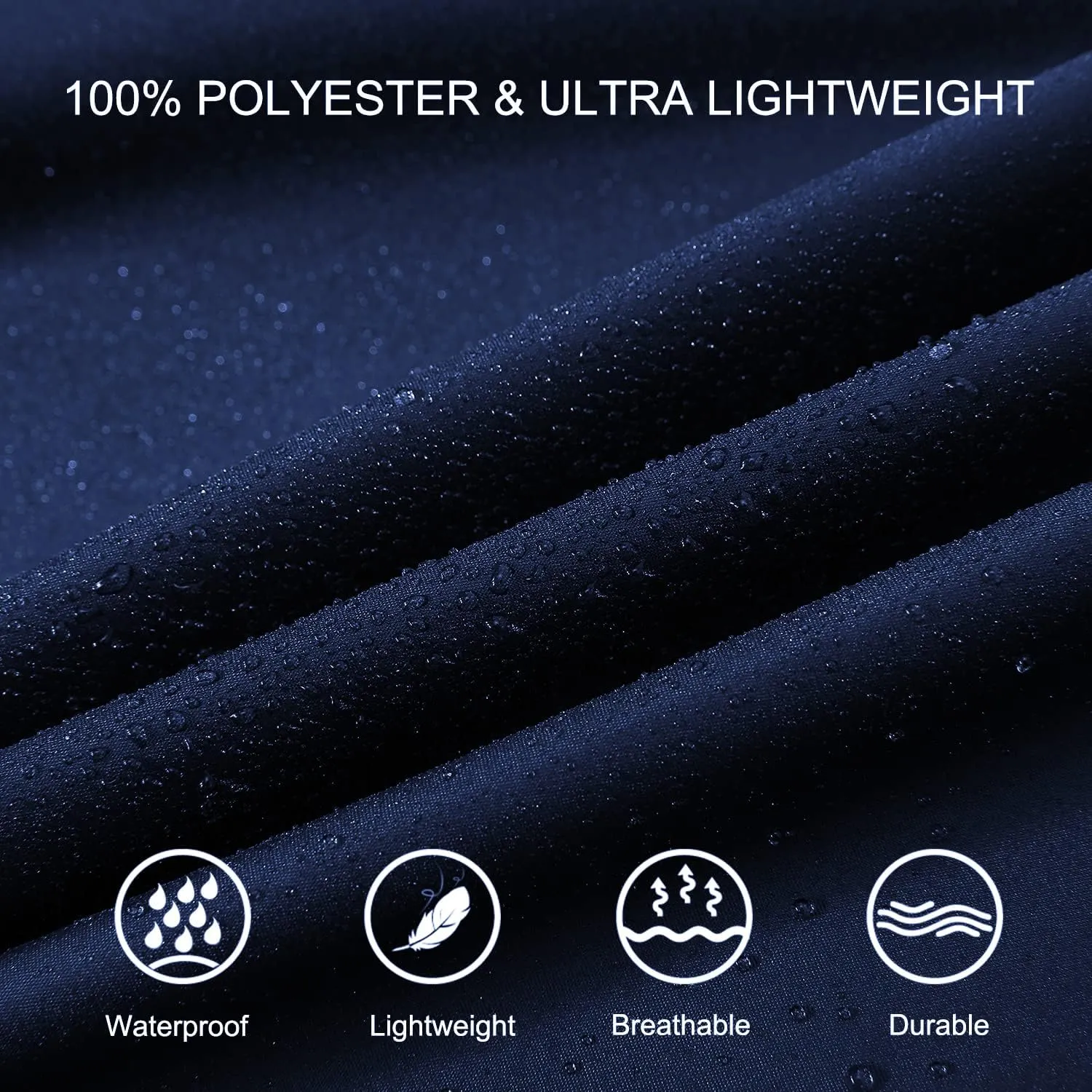 Mens Long Rain Jacket Hooded Rain Poncho Emergency Waterproof Poncho Lightweight Raincoat for Outdoor Activities