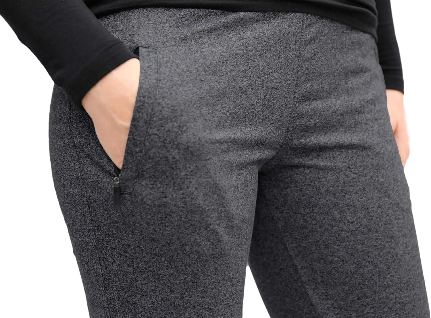 SCR SPORTSWEAR 28/30/32/34 Inseam Tall Petite Regular Plus Size S-4X Athletic Pants for Women with Zipper Pockets High Waist