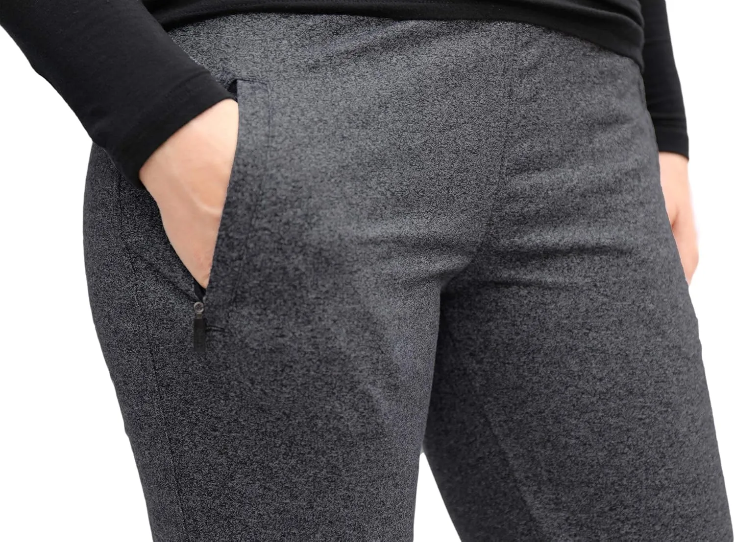 SCR SPORTSWEAR 28/30/32/34 Inseam Tall Petite Regular Plus Size S-4X Athletic Pants for Women with Zipper Pockets High Waist