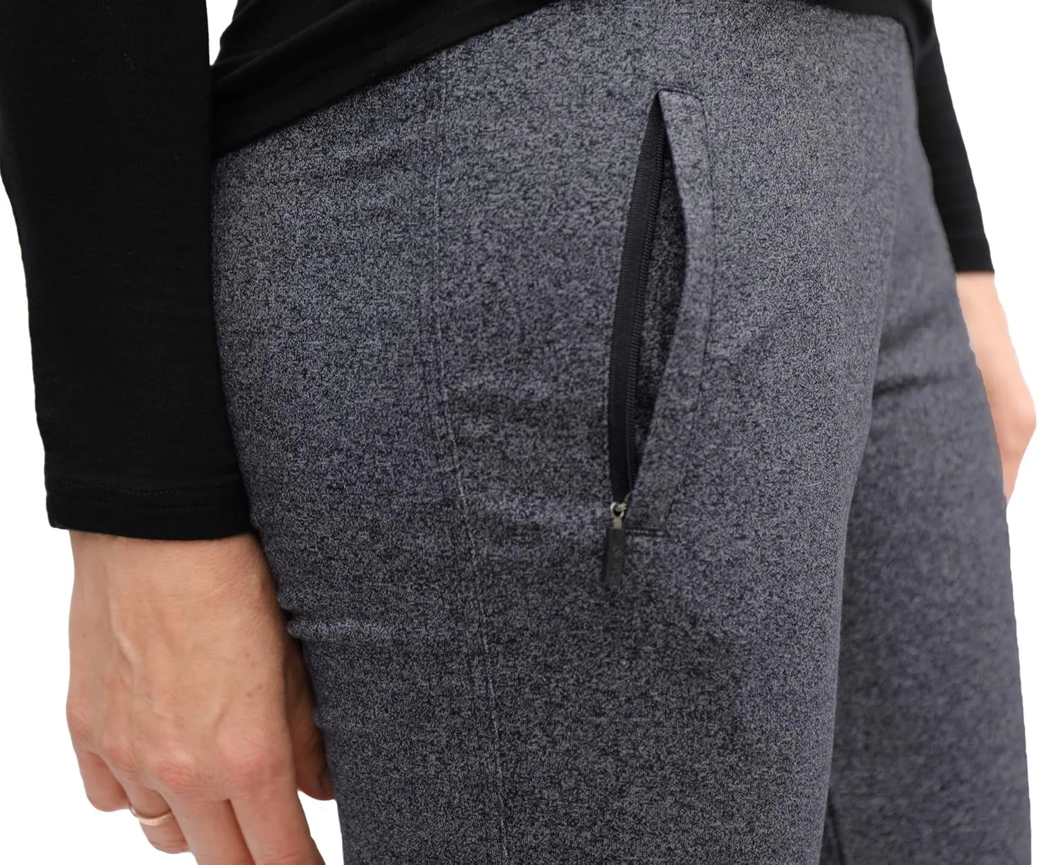 SCR SPORTSWEAR 28/30/32/34 Inseam Tall Petite Regular Plus Size S-4X Athletic Pants for Women with Zipper Pockets High Waist