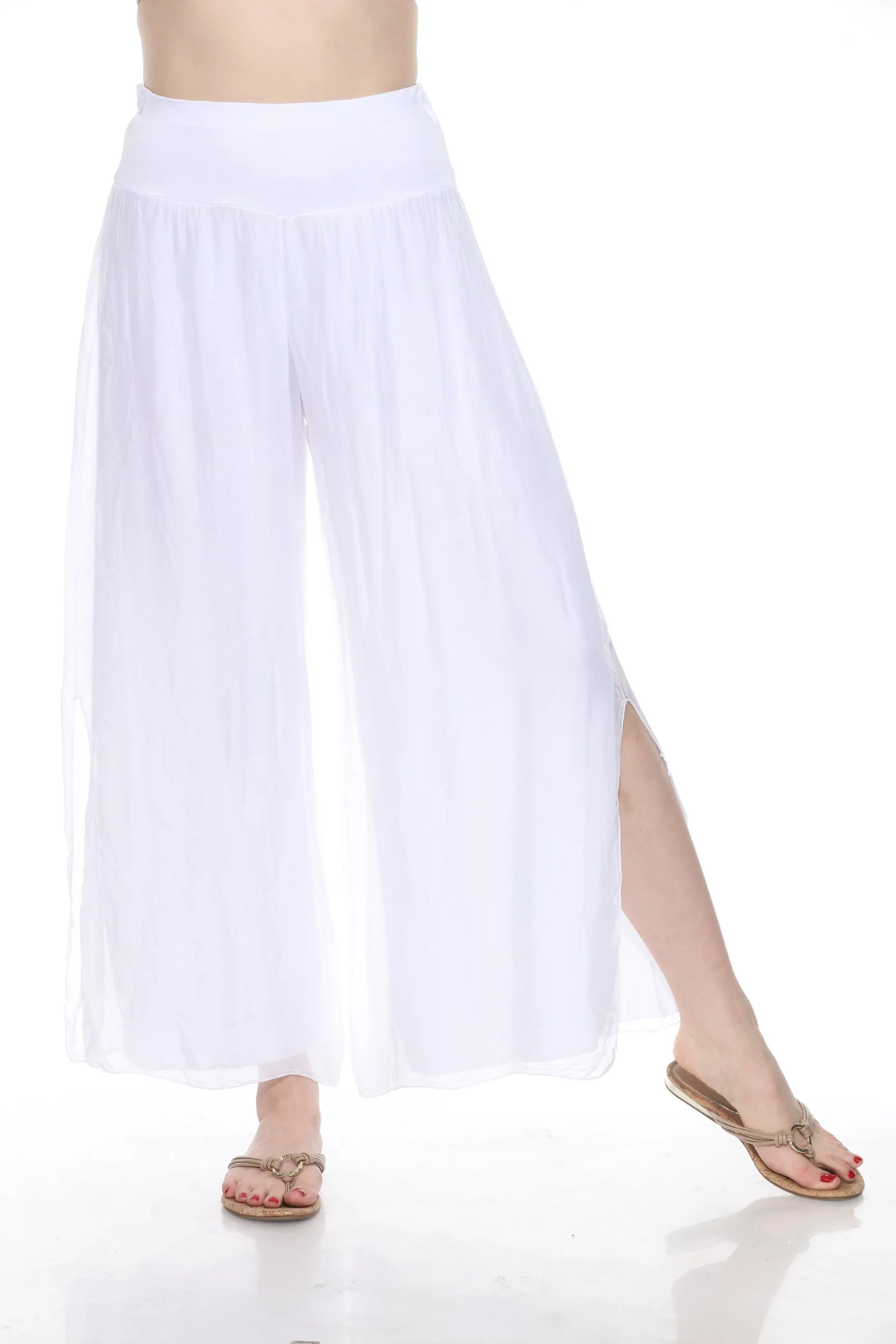 Silk Pant With Slit