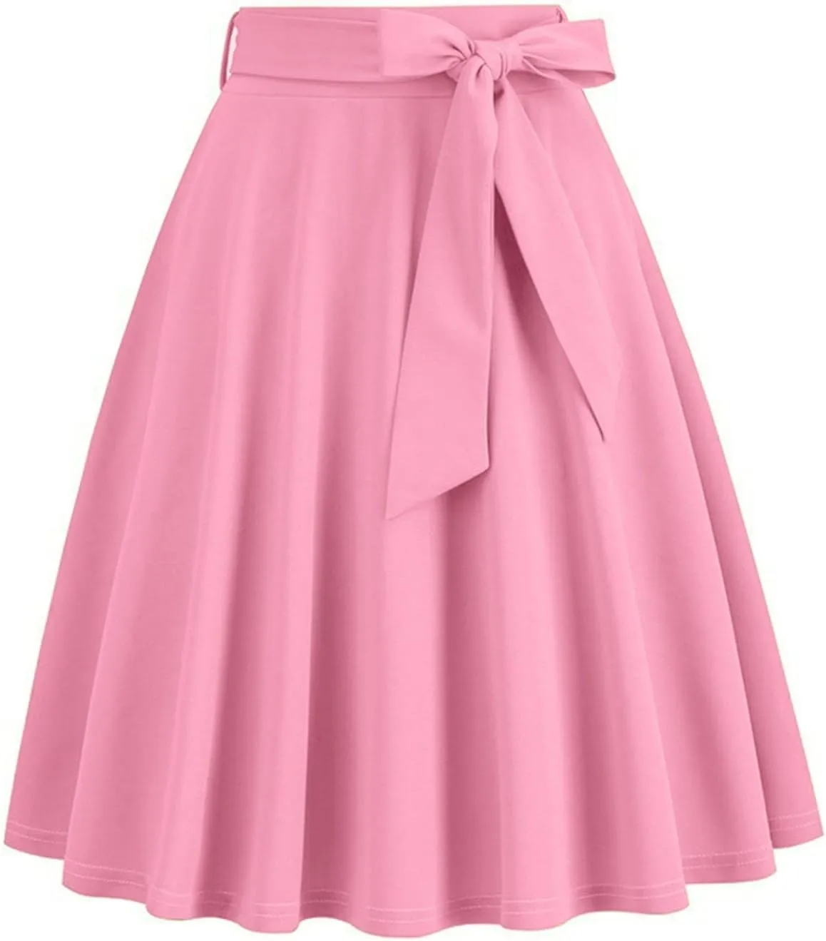 Skirts for Women Knee Length Summer Vacation Comfy Pleated a Line Skirts High Waisted Swing Skater Skirt