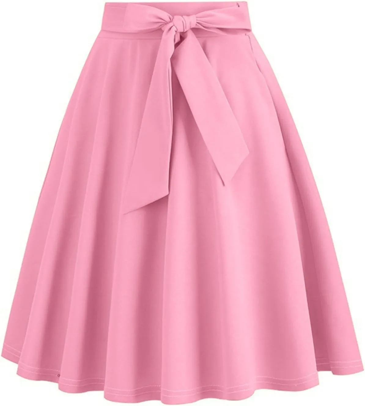 Skirts for Women Knee Length Summer Vacation Comfy Pleated a Line Skirts High Waisted Swing Skater Skirt