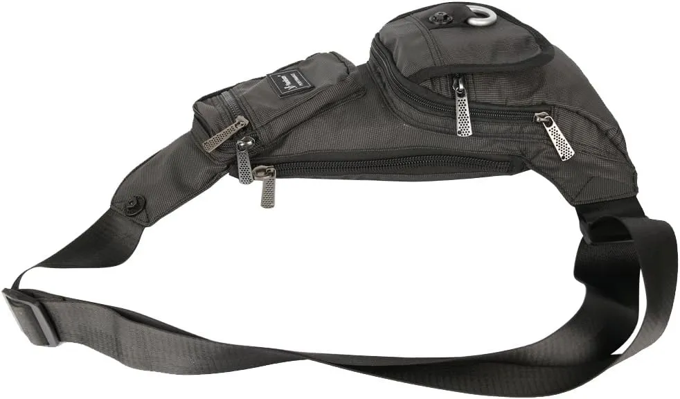 Sling Bag - Small Crossbody Chest Backpack for Men & Women, Lightweight Shoulder Bag in Black