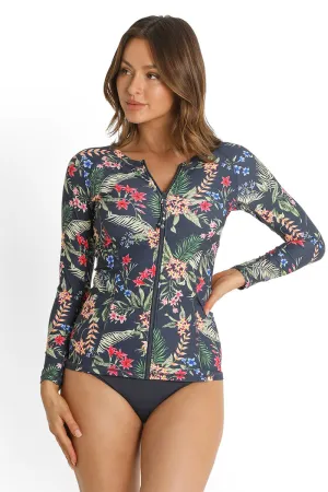 Sunseeker Evie Zip Front Rash Vest Midnight