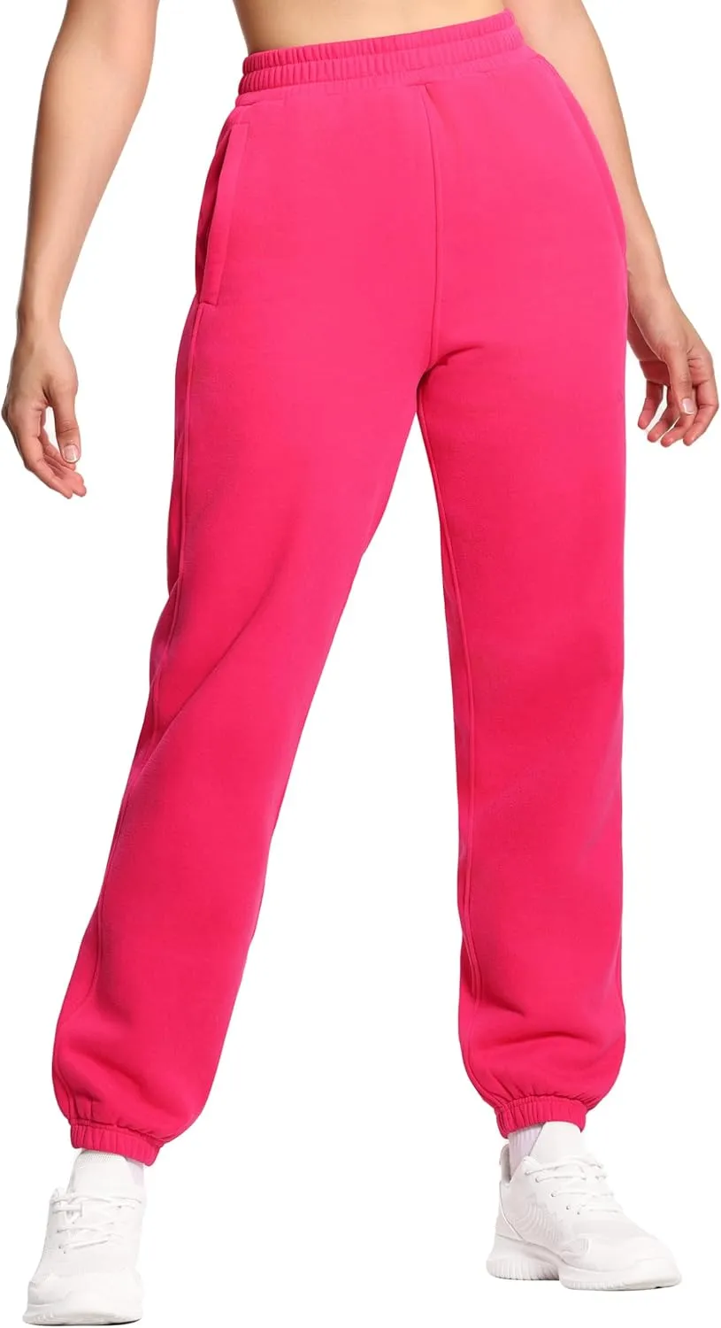 THE GYM PEOPLE Women's Fleece Sweatpants Warm Workout Joggers Pants with Pockets