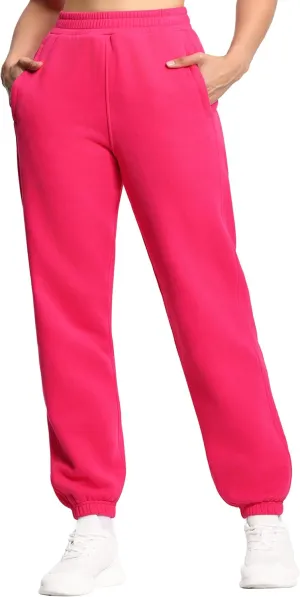 THE GYM PEOPLE Women's Fleece Sweatpants Warm Workout Joggers Pants with Pockets