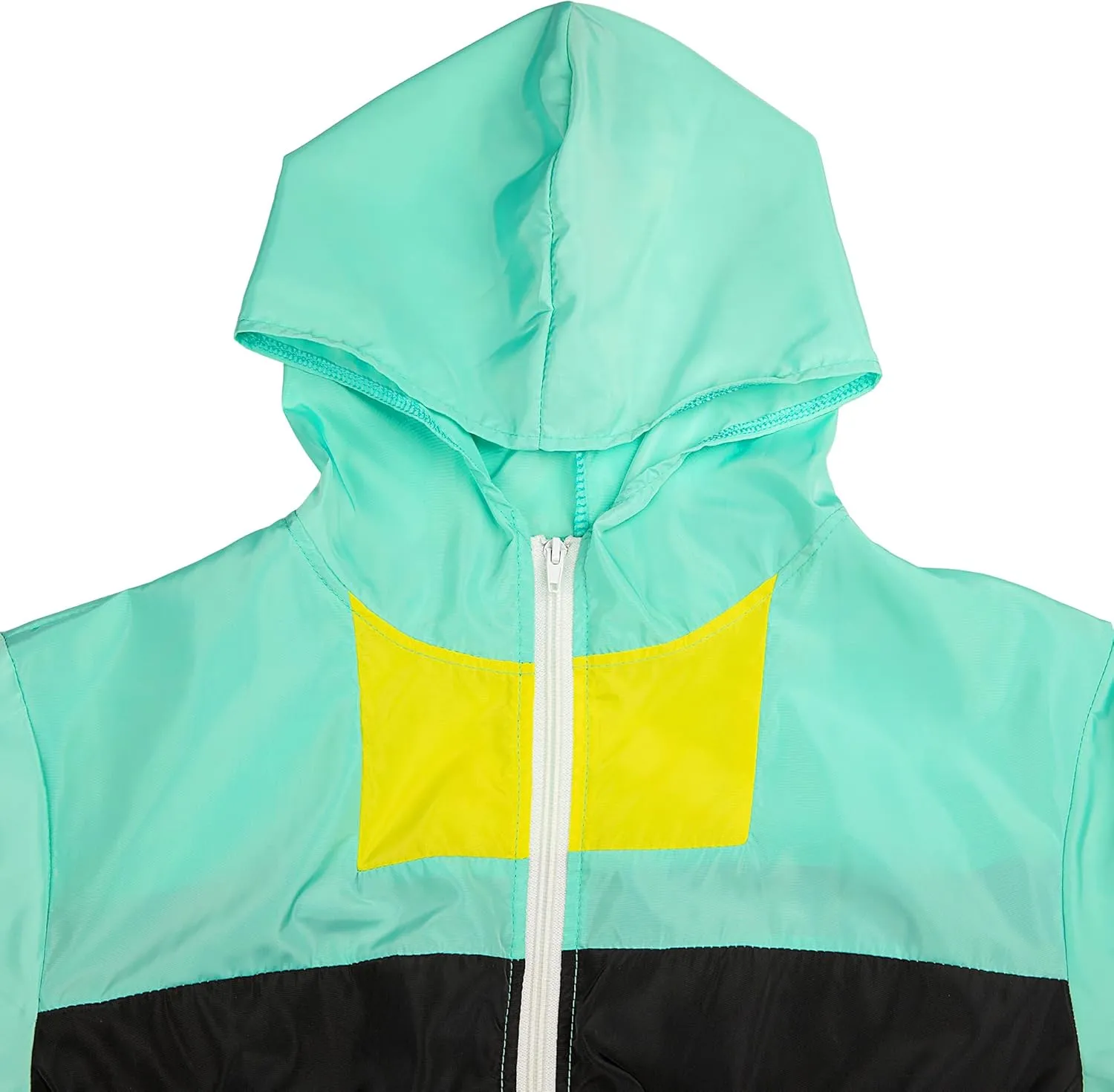 VOIKERDR Women Colorblock One Piece Outfits Set High Waist Pants Long Sleeve Zipper Front Windbreaker Jumpsuit