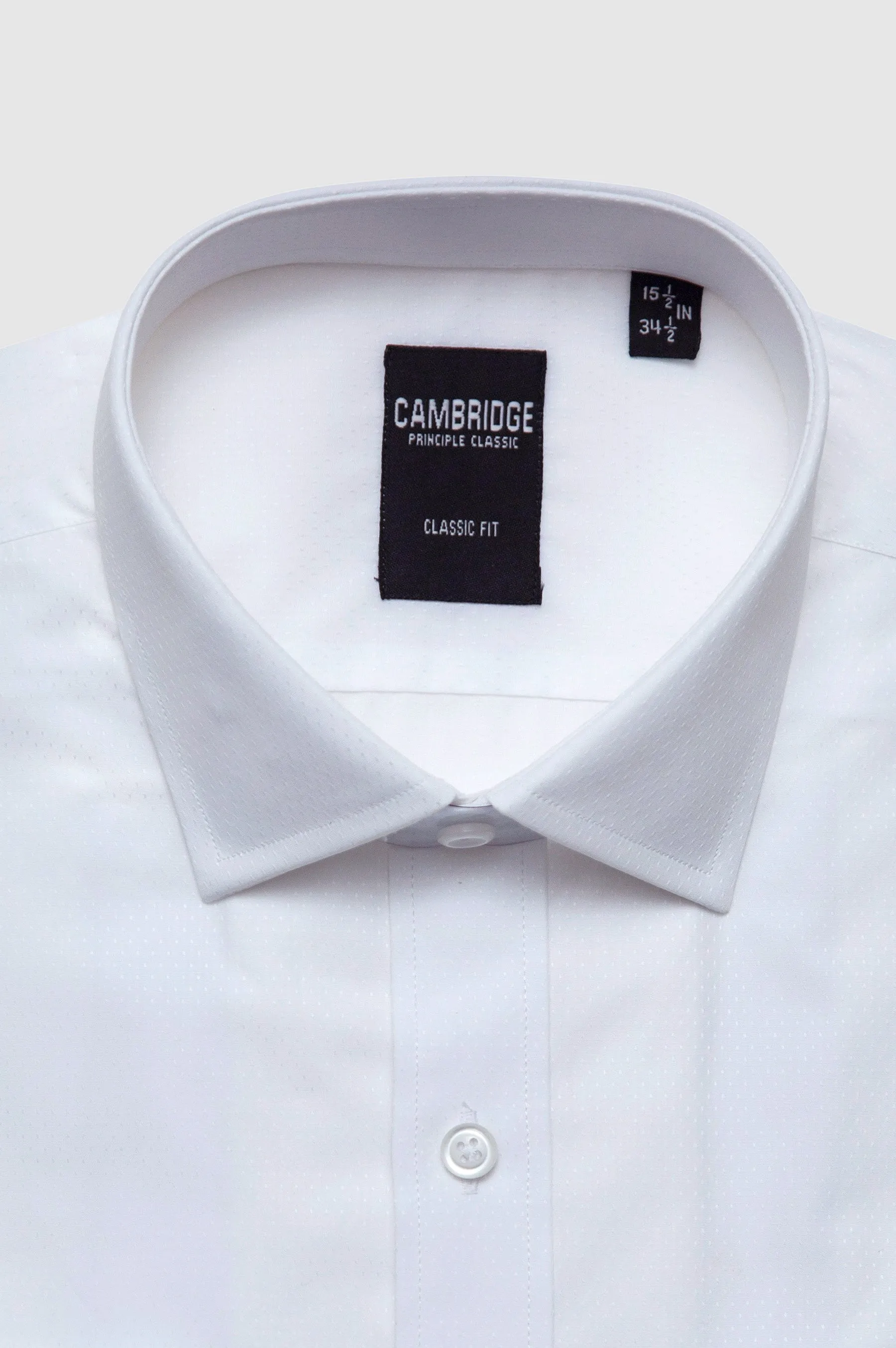 White Dotted Dobby Shirt