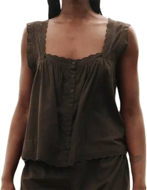 Women Cute Floral Lace Patchwork Peplum Camisole Fairycore Ruffle Trim Tie Up Button Down Flowy Boho Beachy Crop Top