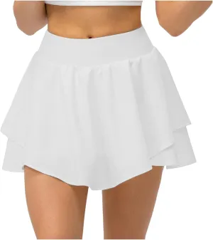 Women Tennis Skirt Golf Skorts Athletic High Waisted with Pockets Inner Shorts Sport Workout Pleated Pickleball Skirt