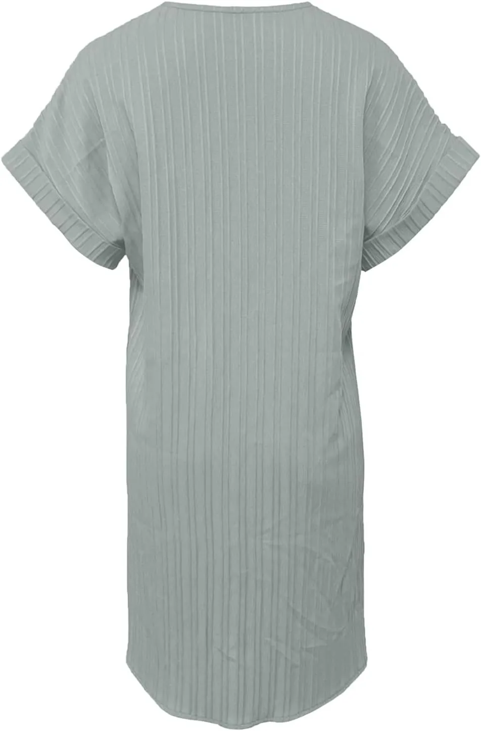 Womens Button Down Shirt Dress Summer Cotton Linen Dress V-Neck Mini Dress Casual Short Sleeve Loose Tunic Dresses