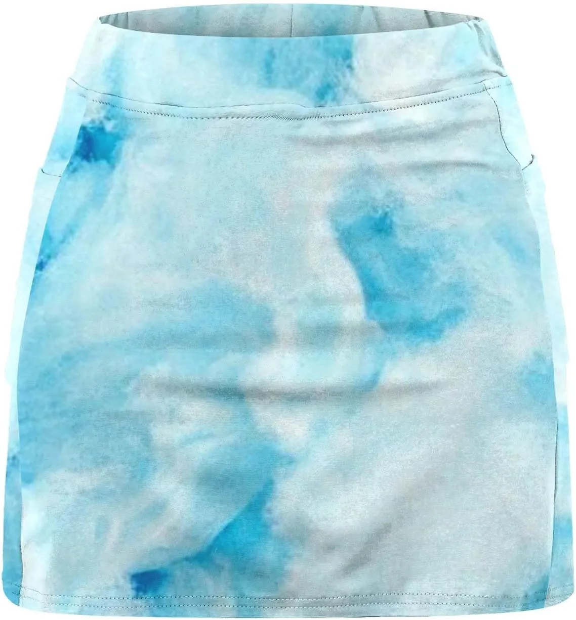 Women's Plus Size Tennis Skirts Tie-Dye Printed Skinny Workout Skorts High Waist Runnning Casual Athletic Shorts Underneath