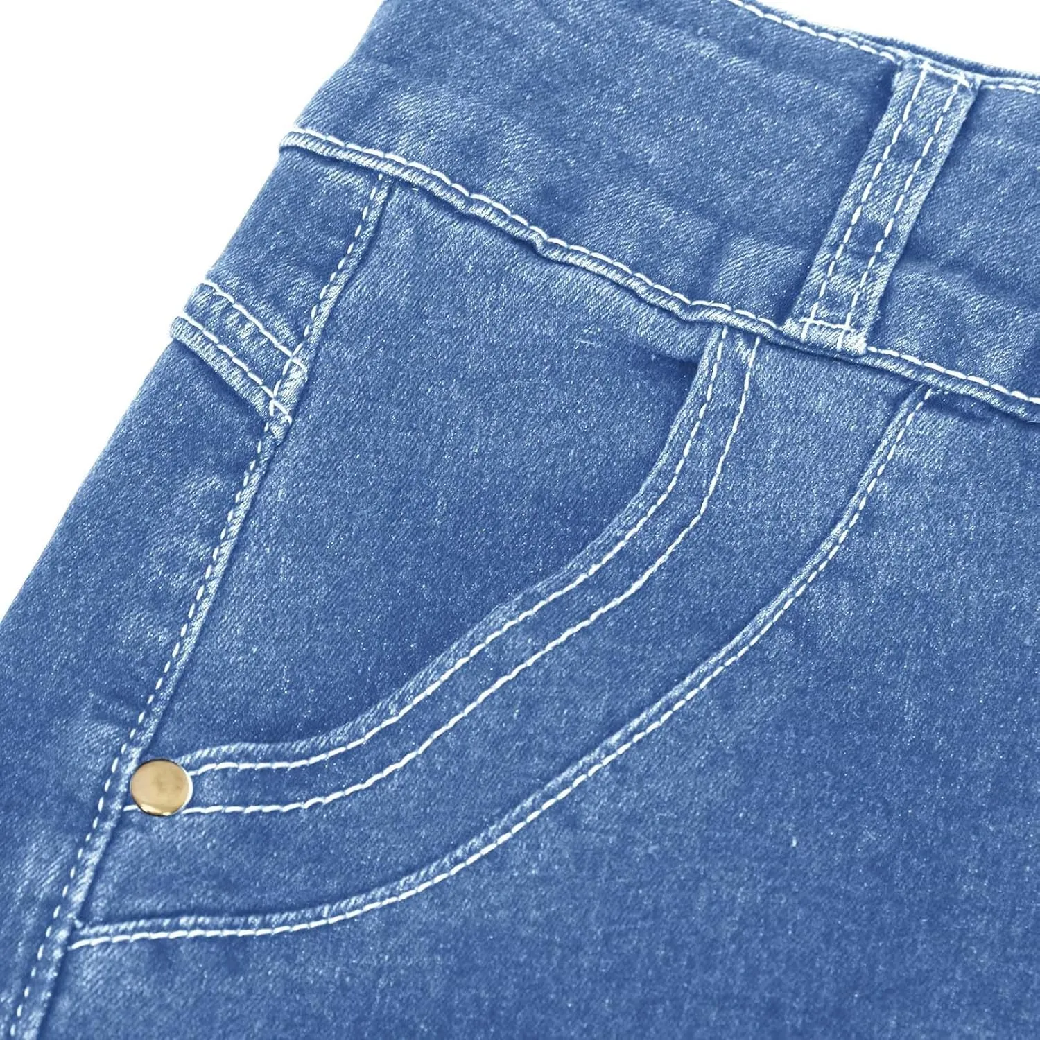 Womens Sexy Bodycon Denim Skirt Button High Waist Dressy Pencil Skirts Vintage Ankle Length Stretch Jean Skirt