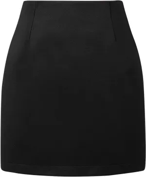 Work Skirts for Women Office Bodycon High Waisted Mini Pencil Skirt Elegant Lettuce Trim Solid Stretch Business Skirt